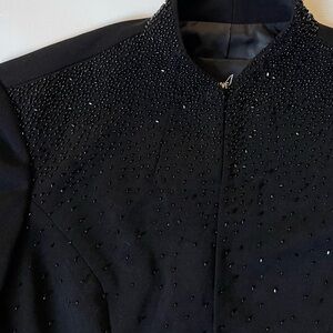 Positive Attitude  Jacket With Beading Sprinkled On Front Size 6 Vintage 90’s